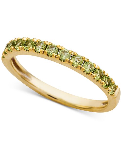 Macy S Peridot 1 2 Ct T W Ring In 14k Gold Reviews Rings Jewelry Watches Macy S