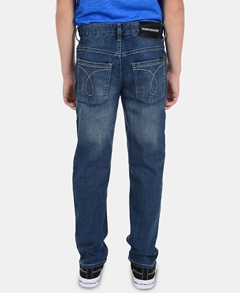Calvin Klein Big Boys Skinny-Fit Denim five-pocket Jeans - Macy\'s