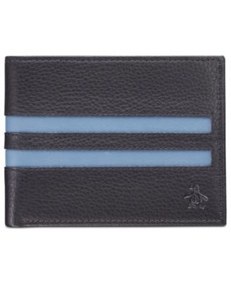 Original Penguin - Men's Striped Leather Wallet