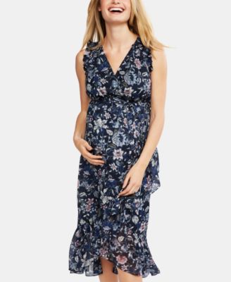 Jessica Simpson Maternity Printed Wrap Dress
