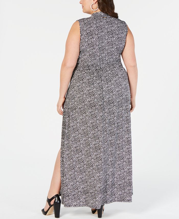 Michael Kors Plus Size Printed Faux-Wrap Maxi Dress - Macy's