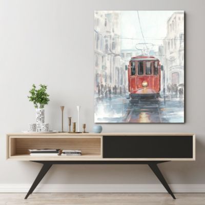 Watercolor Streetcar Study I Gallery-Wrapped Canvas Wall Art - 16" x 20"