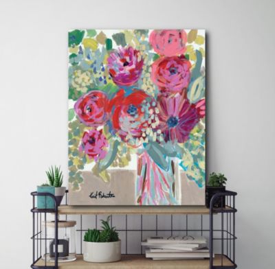 Blooming in The Window Sill Gallery-Wrapped Canvas Wall Art - 16" x 20"