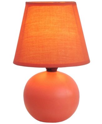 Simple Designs Mini Ceramic Globe Table Lamp