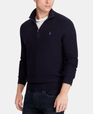 polo sweater with zipper