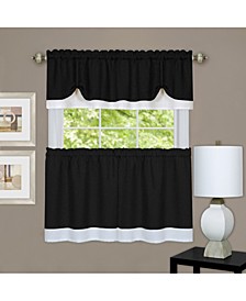 Darcy Window Curtain Tier and Valance Set, 58x24