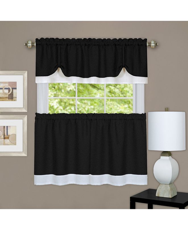 Achim Darcy Window Curtain Tier and Valance Set, 58x24 & Reviews