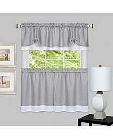Darcy Window Curtain Tier and Valance Set, 58x36