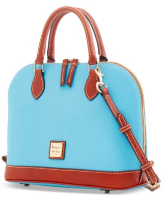 Dooney & Bourke Pebble Leather Zip Top Satchel & Reviews - Handbags ...