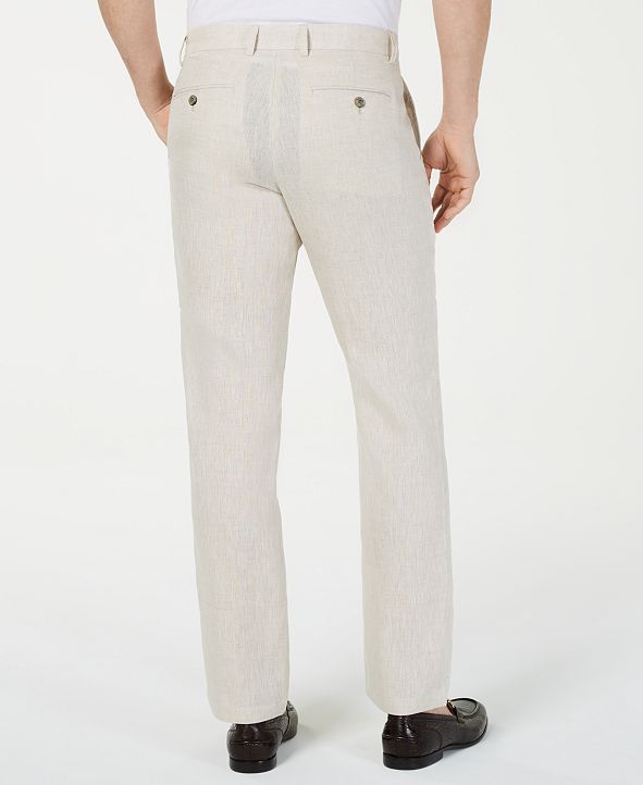 Tasso Elba Men's 100 Linen Pants, Created for Macy's & Reviews Pants