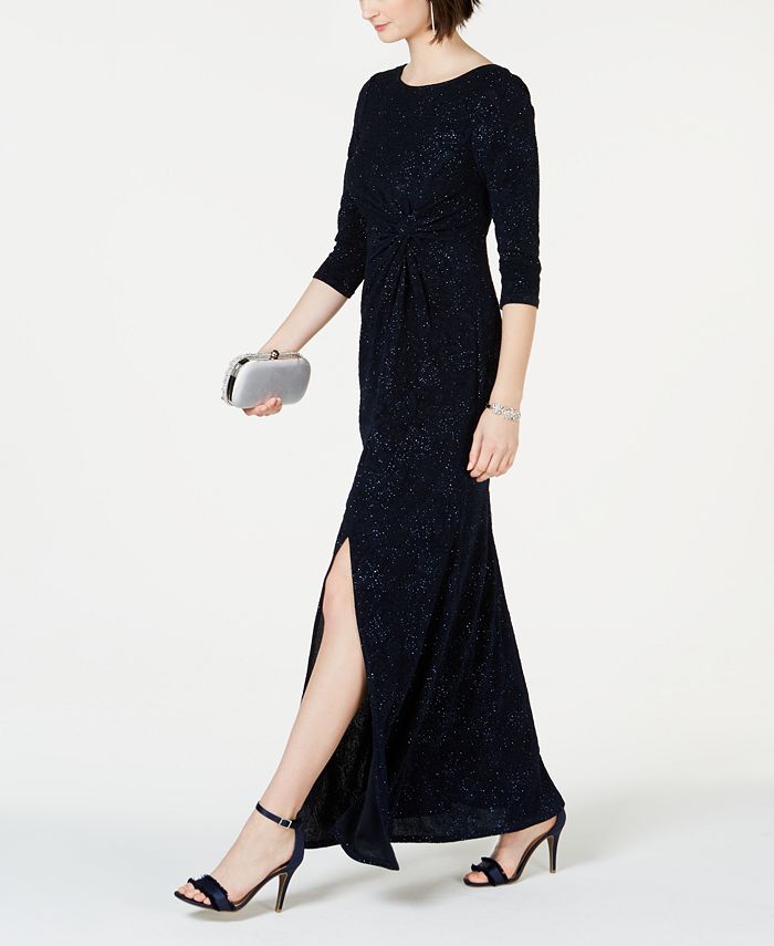alex evenings knot front gown