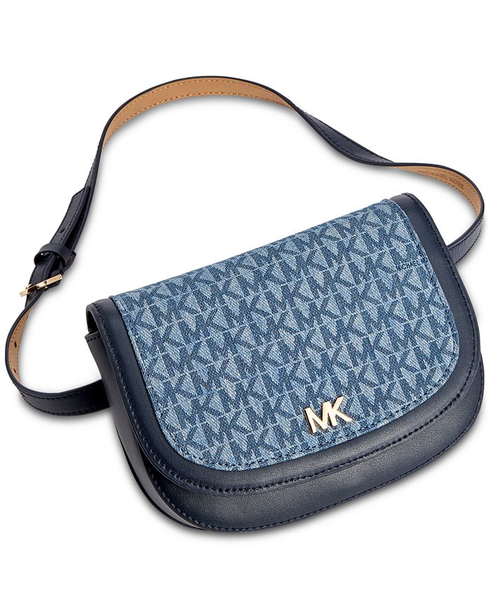 Michael Kors Denim Signature Belt Bag & Reviews - Handbags & Accessories -  Macy's
