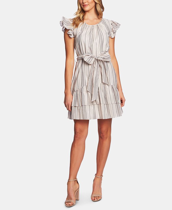 CeCe Ruffled Striped Dress - Macy's