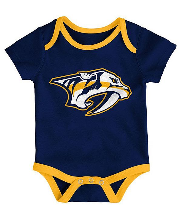 Outerstuff Nashville Predators Five On Three Creeper 3 Pc Set, Infants