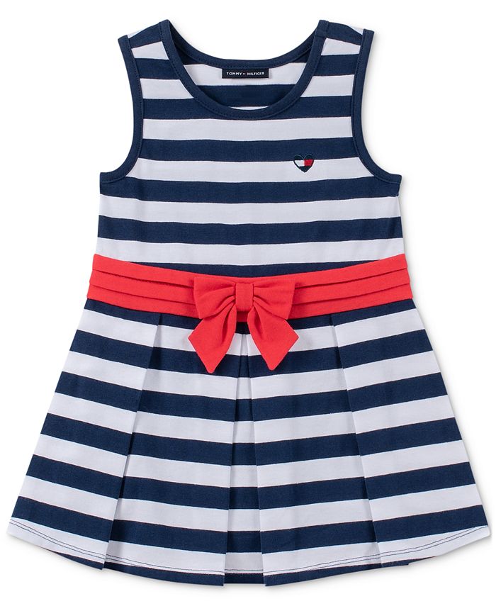 Tommy Hilfiger Little Girls Striped Pleated Dress Macy's
