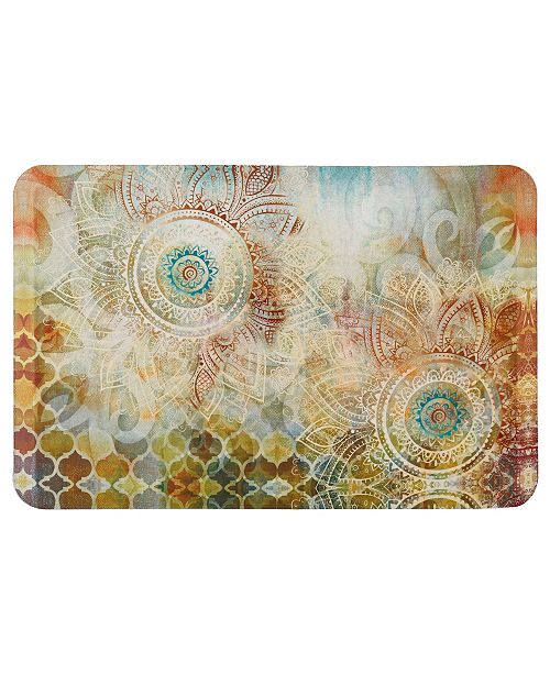 Home Dynamix Designer Chef Bohemian Flower Cushioned Anti Fatigue Kitchen Mat Reviews Home Macy S