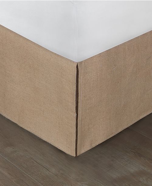Greenland Home Fashions Burlap Bed Skirt 15" Full ...