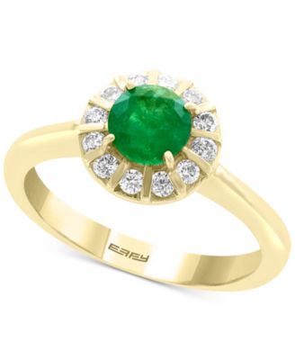 EFFY Collection - Emerald (3/4 ct. t.w.) & Diamond (1/4 ct. t.w.) Ring in 14k Gold