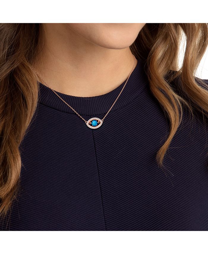 Rose gold evil eye pendant clearance