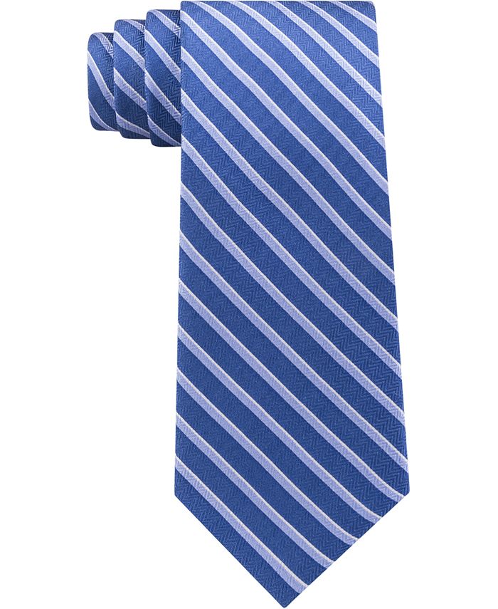 Michael Kors Men's Premium Light Stripe Slim Silk Tie - Macy's