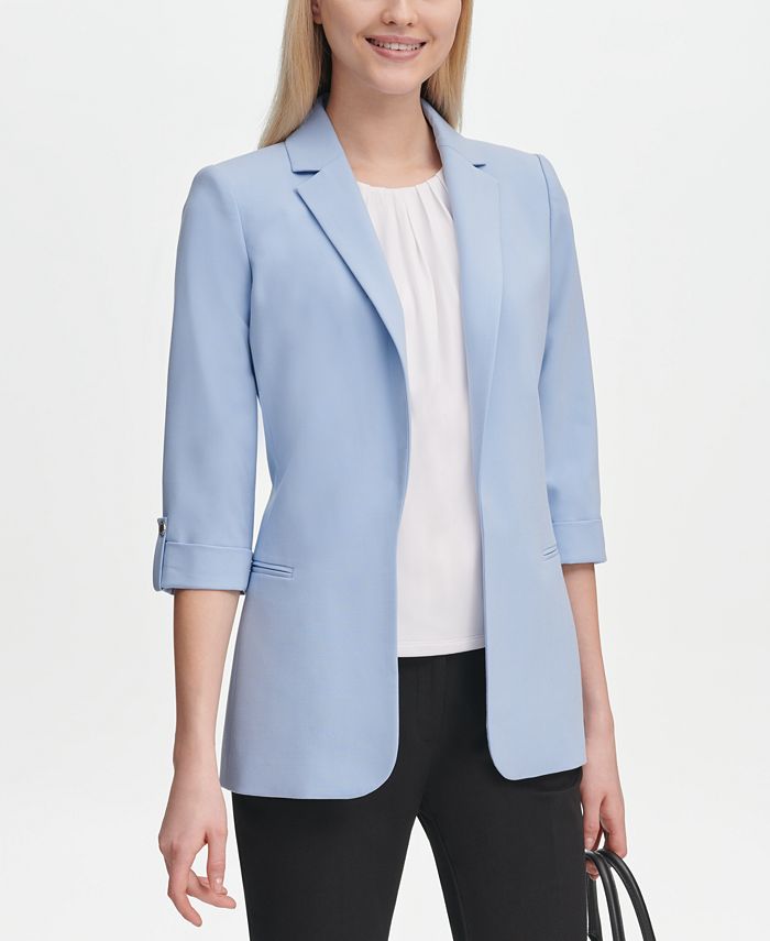 Calvin Klein Roll-Tab Open-Front Blazer & Reviews - Jackets & Blazers -  Women - Macy's