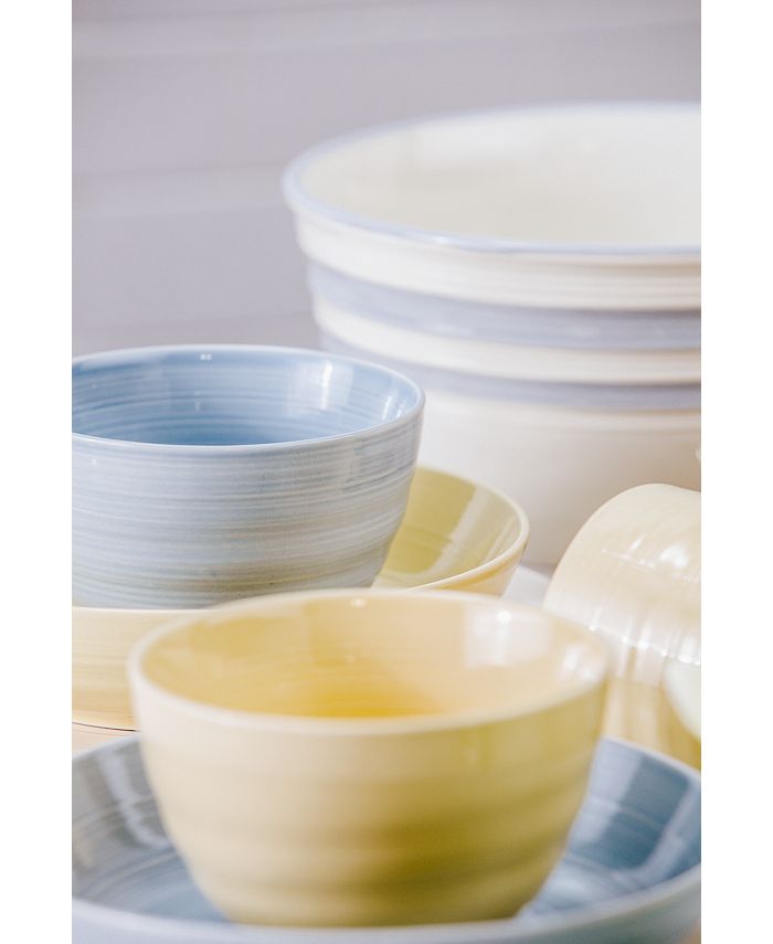 Martha Stewart Collection CLOSEOUT! Color Striping Cereal Bowls, Set of