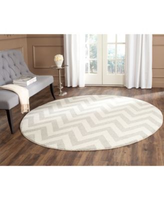 Amherst Light Gray and Beige 9' x 9' Round Area Rug