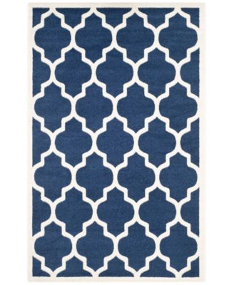 Amherst AMT420 Navy and Beige 10' x 14' Outdoor Area Rug