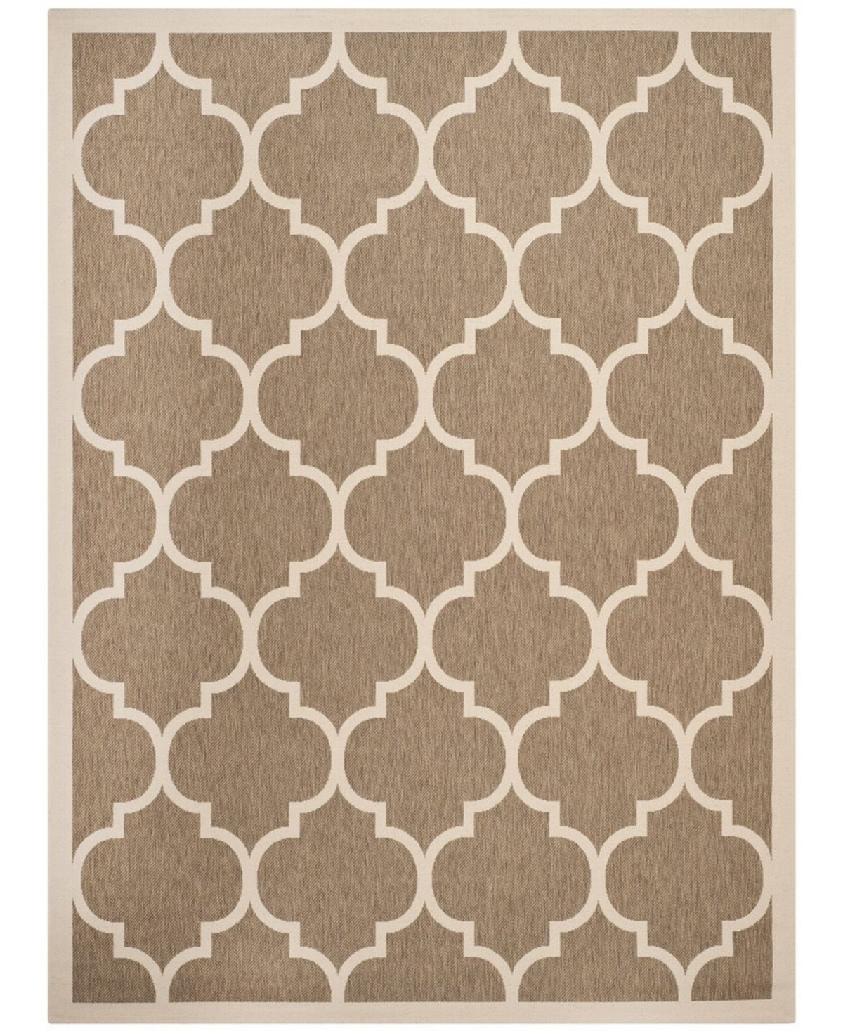Safavieh Courtyard Brown and Bone 9' x 12' Outdoor Area Rug - Brown