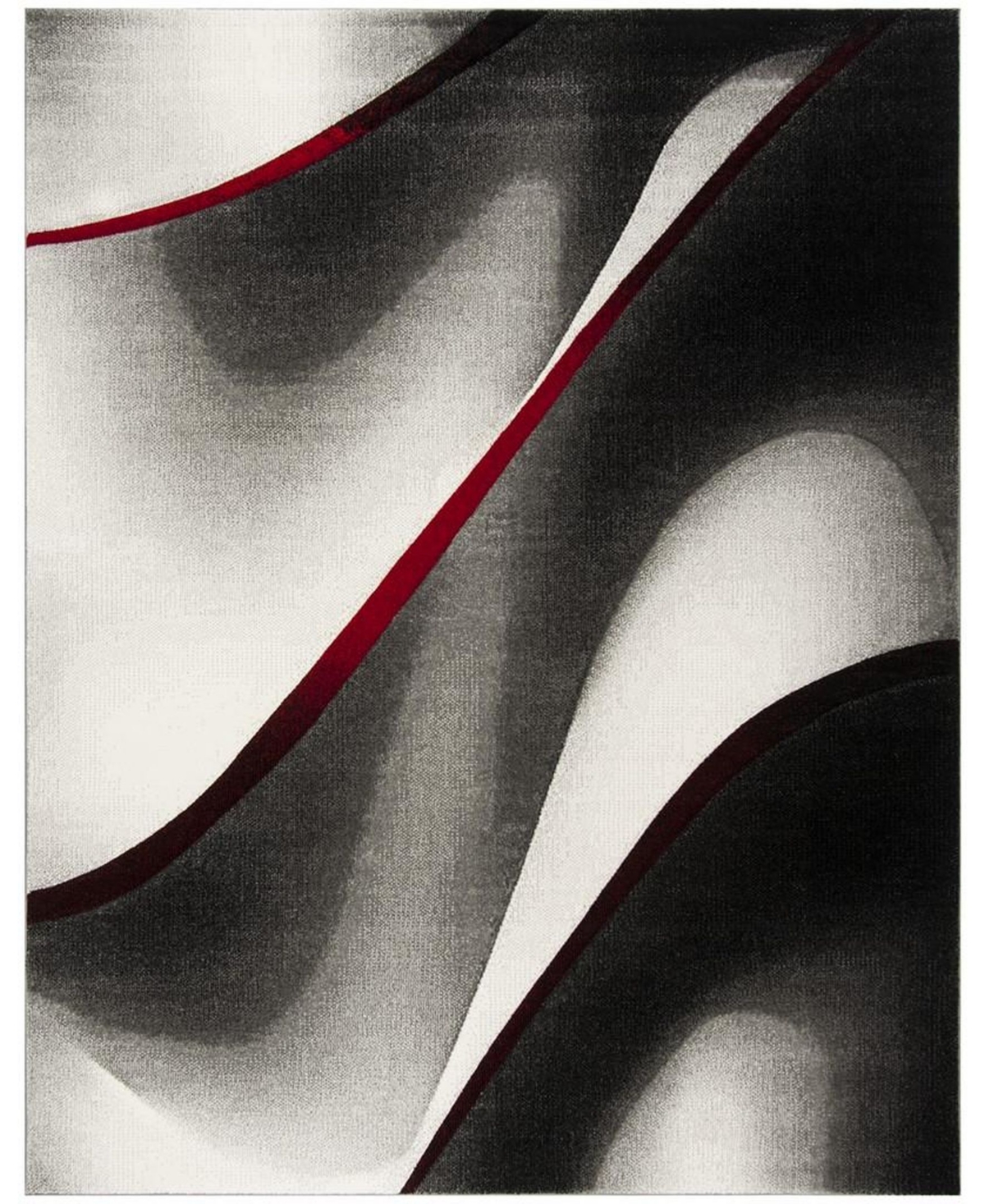 Safavieh Hollywood Gray and Red 9' x 12' Area Rug - Gray