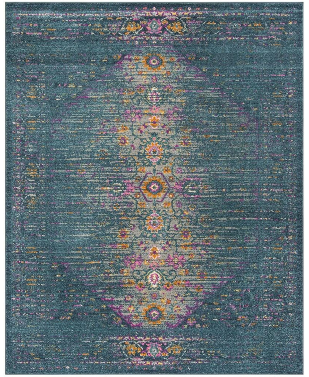 Safavieh Madison MAD122G 9' x 12' Area Rug - Blue/Fuchsia