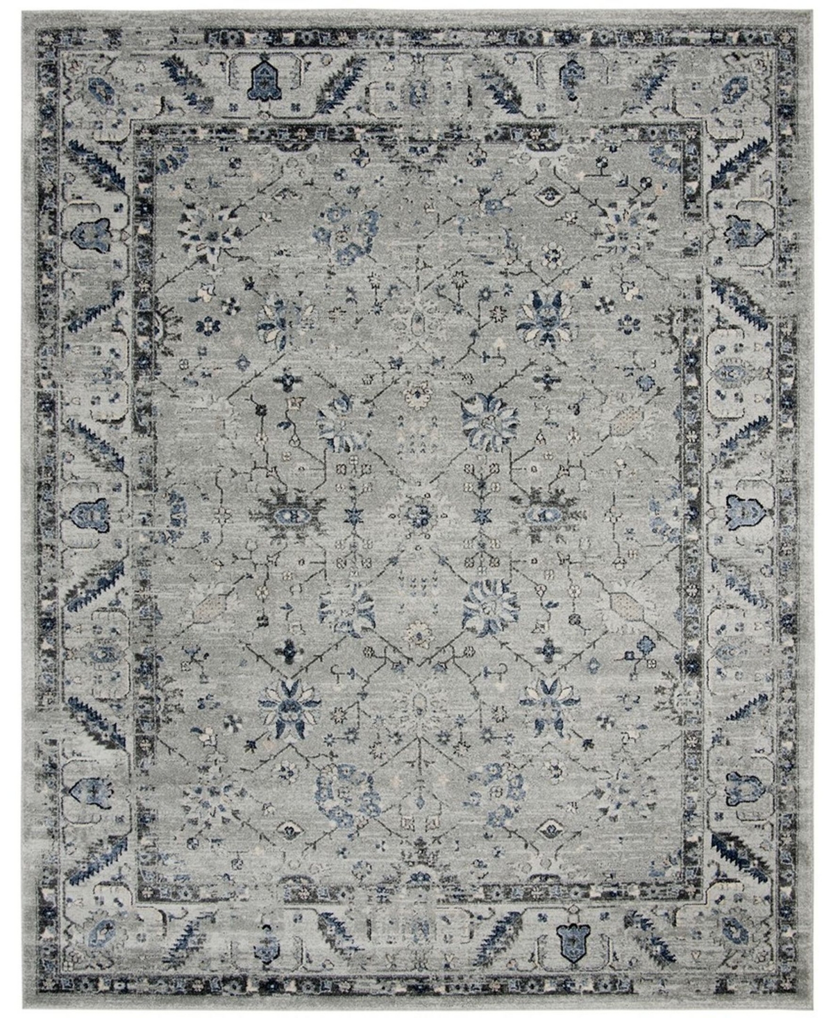 Safavieh Charleston Gray and Dark Gray 9' x 12' Area Rug - Gray