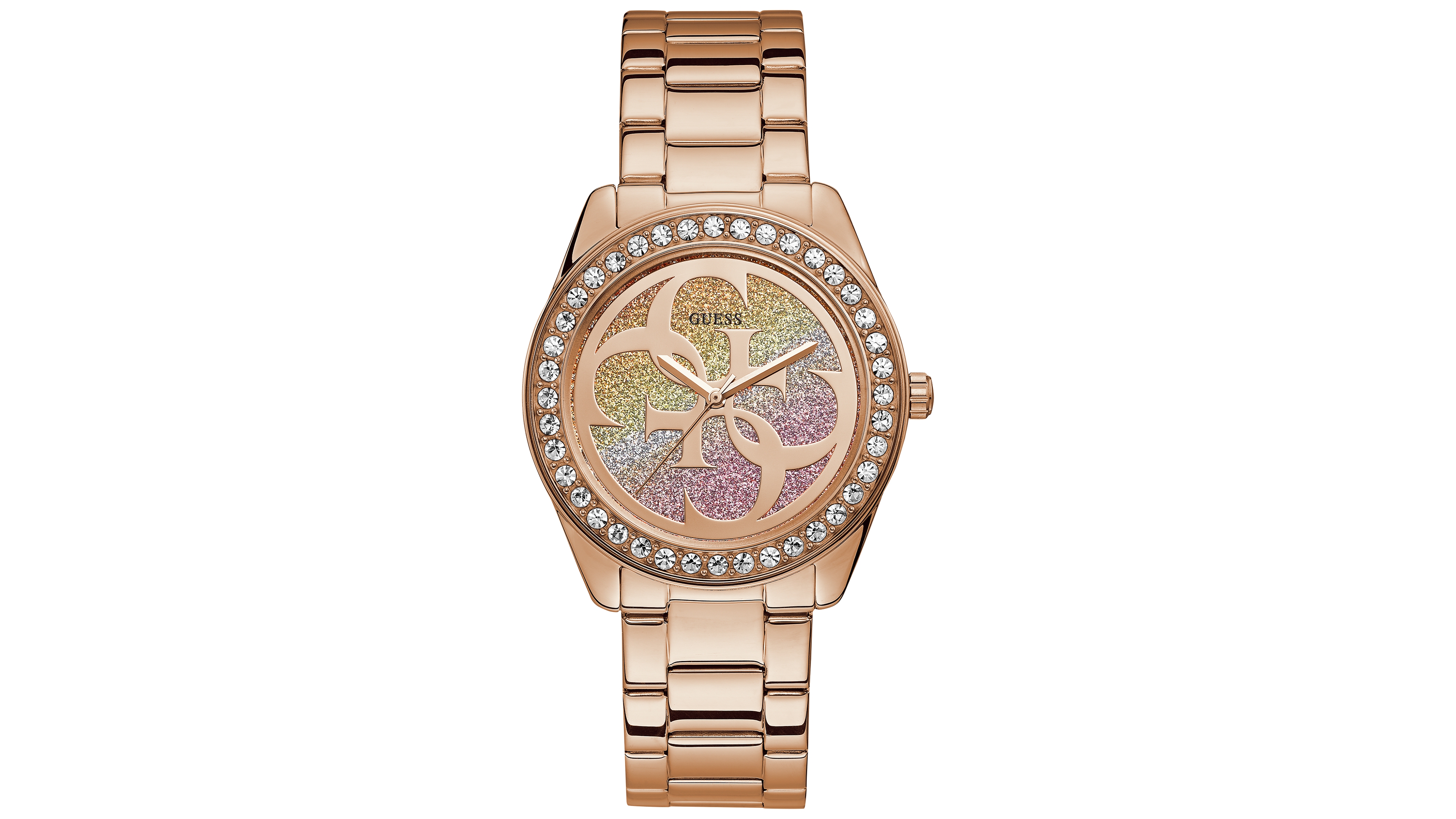 Guess Women's G Twist Rose Gold-Tone Stainless Steel Bracelet Watch 40mm
