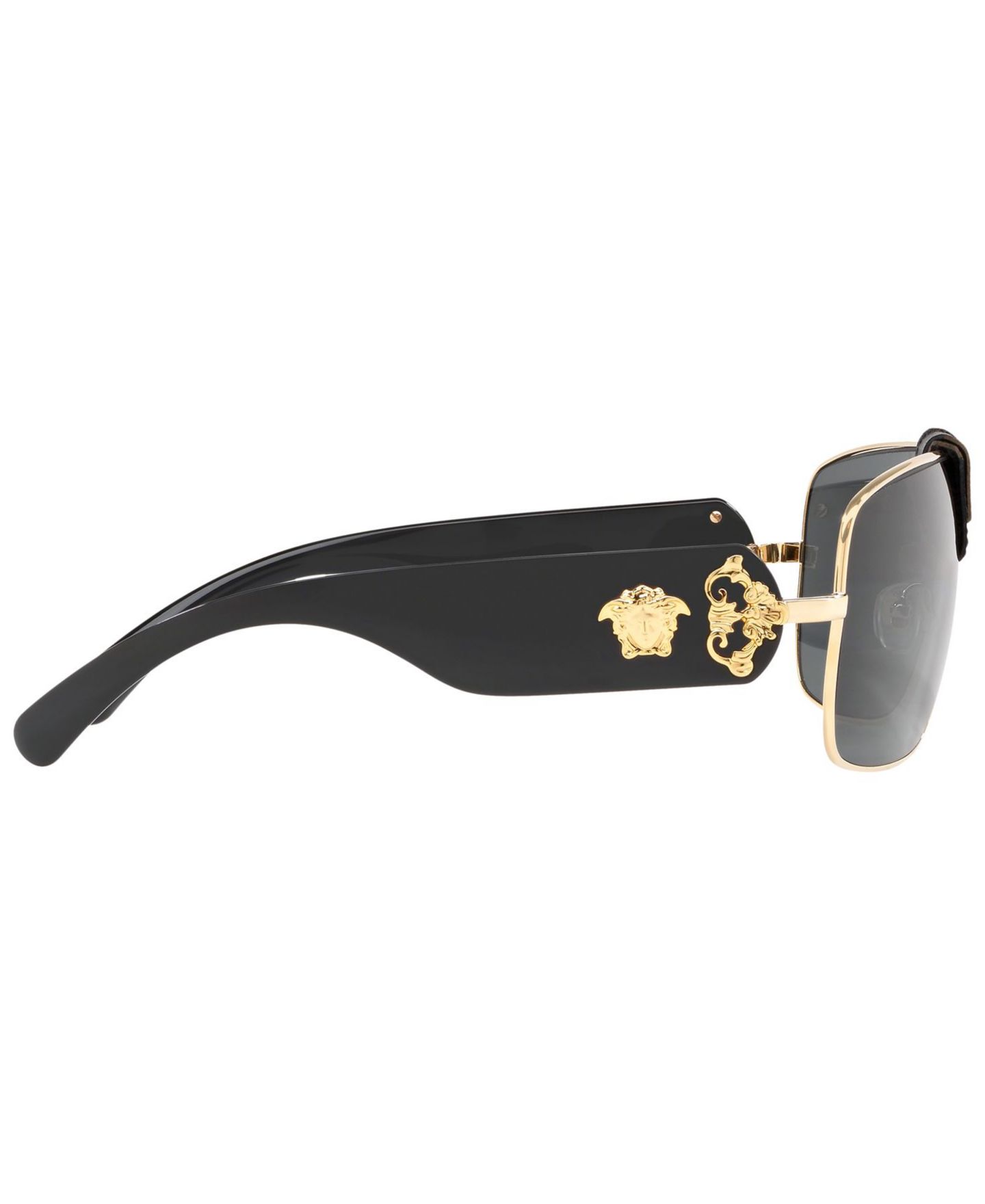 Женские солнцезащитные очки Versace Sunglasses, VE2207Q, цвет: Золотой / Серый — фото 4