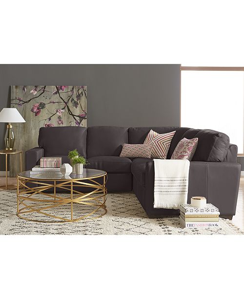 Furniture Ennia Leather Sectional And Sofa Collection Created For