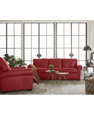 Furniture Orid Roll Arm Leather Sectional And Sofa Collection, Created for Macy's