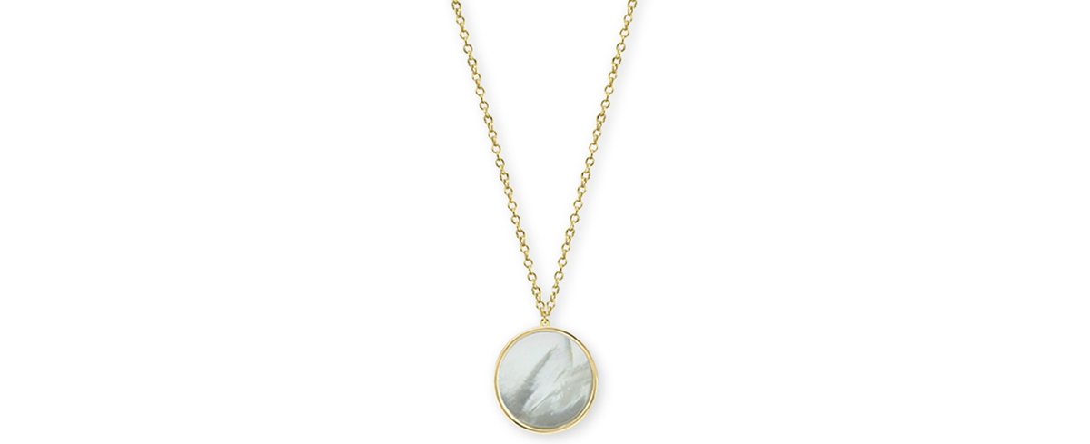 Argento Vivo Mother-of-Pearl Disc Pendant Necklace in Gold-Plated Sterling Silver, 17" + 1" extender