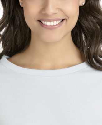 Swarovaki Silver-Tone Crystal Stud Earrings 