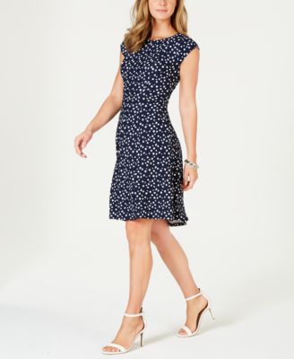 Robbie Bee Petite Printed A-Line Dress - Macy's