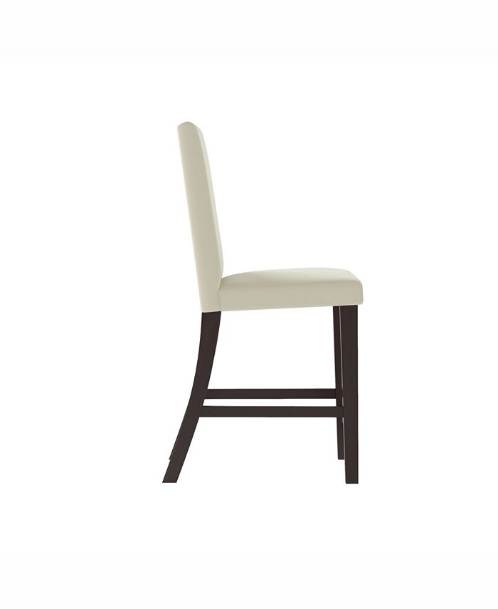 Corliving Distribution CorLiving 5pc Counter Height Dining Set, with White Leatherette Chairs