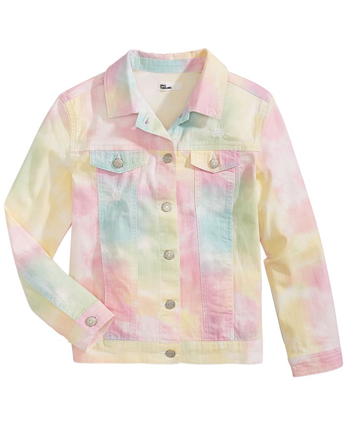 Epic Threads Big Girls Tie Dyed Denim Jacket, Created for Macy's - Macy's