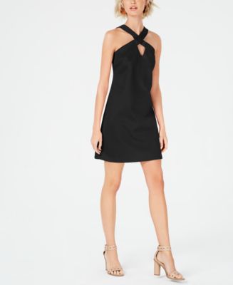 Bar III Cross-Front Fit & Flare Dress, Created for Macy's - Macy's