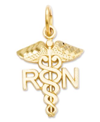 gold nurse pendant