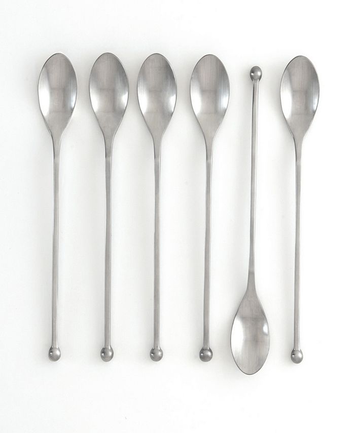 Knork Antique Copper Soup Spoon Set – 6 Piece Stainless Steel Bouillon Spoons