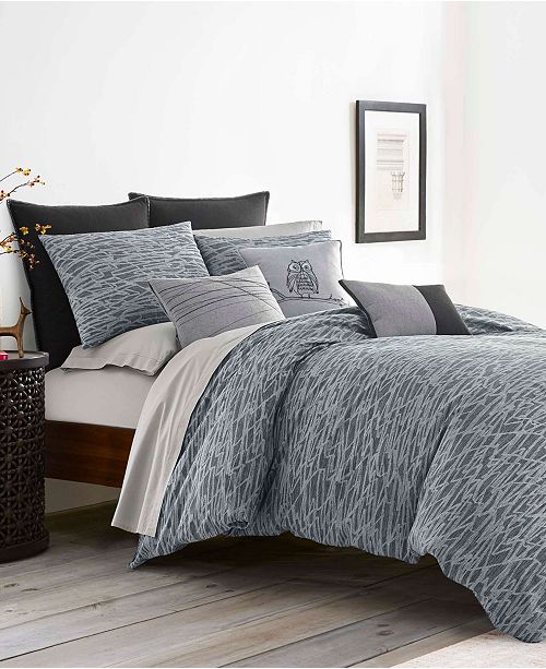 Ellen Degeneres Boceto Grey Comforter Set Full Queen