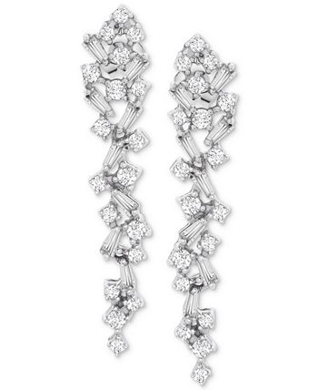 Wrapped in Love - Diamond Scatter Drop Earrings (1 ct. t.w.) in 14k White Gold