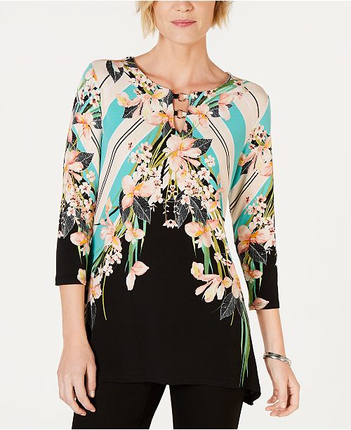 Jm Collection Mitered Melody Tunic Created For Macy S Reviews