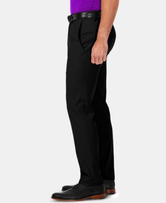 Haggar Men's Cool 18 Pro Slim-Fit 4-Way Stretch Moisture-Wicking Non ...