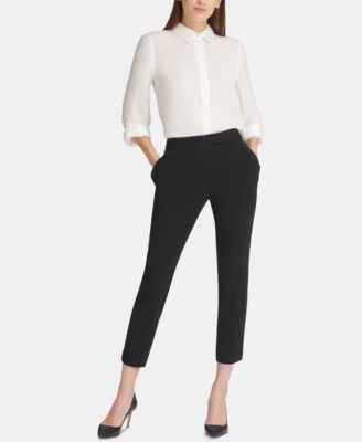 DKNY Essential Slim Leg Ankle Pants 