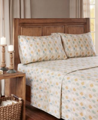 Novelty Printed Cotton Flannel 3-Pc. Sheet Set, Twin